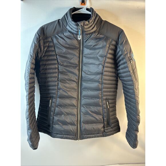 Kuhl Projekt Spyfire Medium Goose Down Puffer Jacket Women’s Black Quilted - Picture 1 of 11